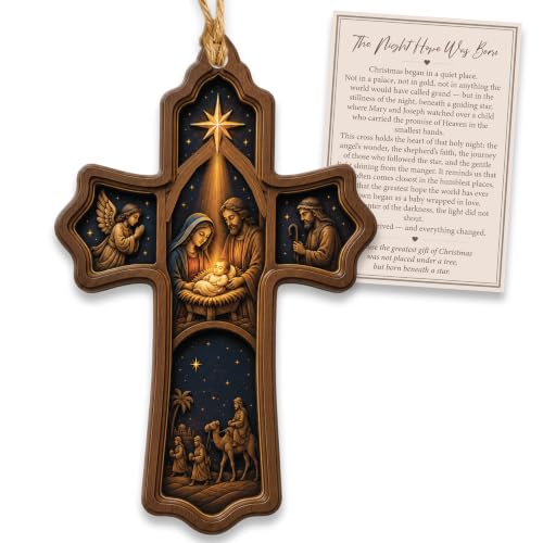Nativity Cross Christmas Ornament 2026