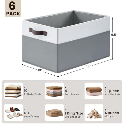 Closet Organizers and Storage Baskets (6 Count)
