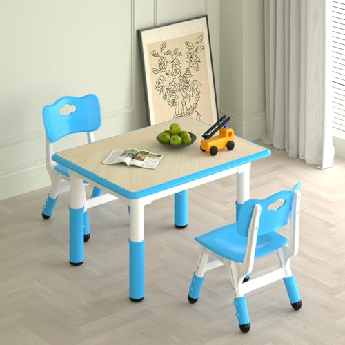 Kids Study Table and 2 Chairs Set