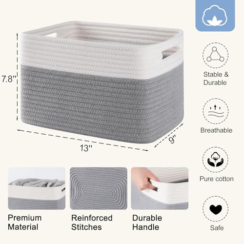 4 Pack Storage Baskets for Organizing (4 Count)