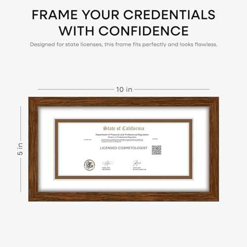 5x10 Brown Oak License Frame (2 Count)