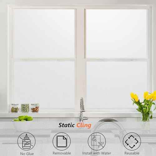 Frosted Glass Window Privacy Film with Tools