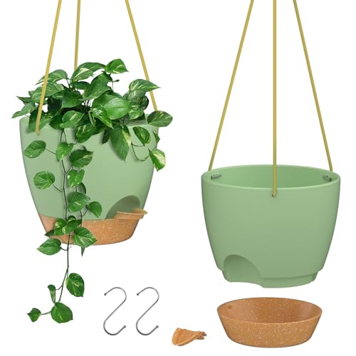 6.5 Inch Hanging Planters for Indoor Outdoor Plants (2 Count)