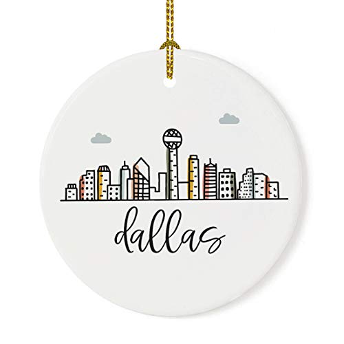 Round Ceramic Porcelain Christmas Tree Ornament Keepsake Gift