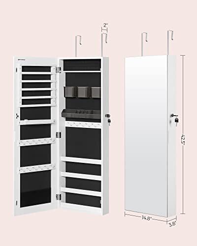 Mirror Jewelry Cabinet Armoire