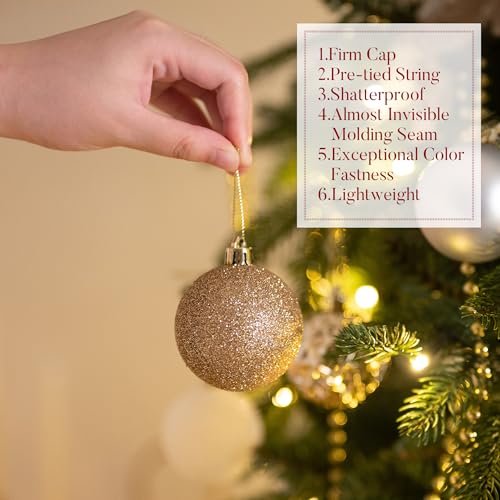 50ct Christmas Tree Decorations Ball Ornaments 2 Inches (50 Count)