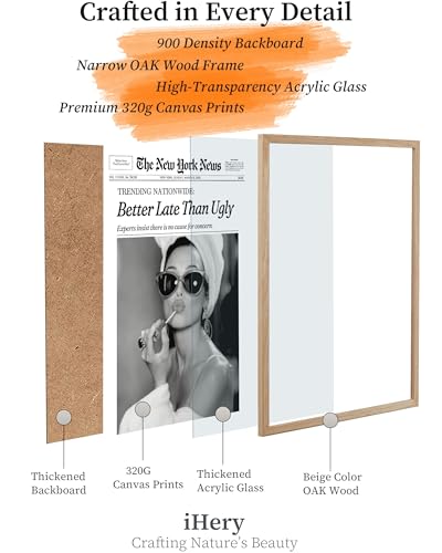 12x16in Audrey Hepburn Better Late Than Ugly Framed Bathroom Art
