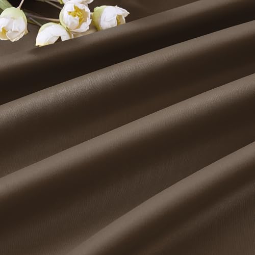 Chocolate Brown Pinch Pleated Blackout Curtains with Hooks (2 Count)