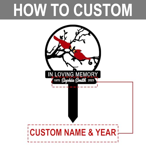 Personalized Cemetery Memorial Metal Stakes