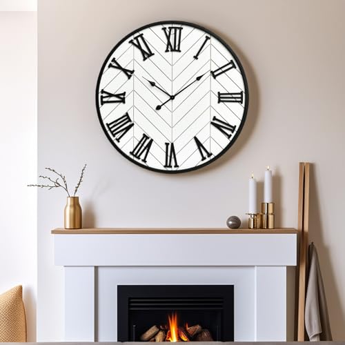 30 Inch Large Wall Clock Farmhouse Style