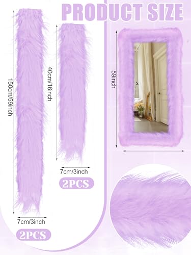 Full Length Mirror Cover 59 x 16 Inch Fluffy Universal