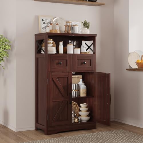 Farmhouse Storage Cabinet Set of 2 (2 Count)