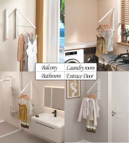 Clothes Drying Rack Wall Mounted (2 Count)