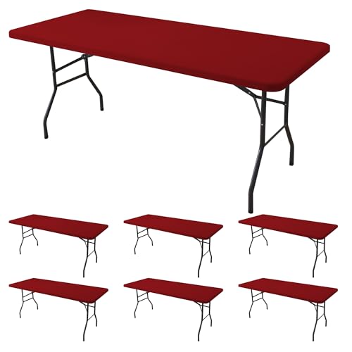 Fitted Tablecloth for 8 Foot Rectangle Tables (6 Count)