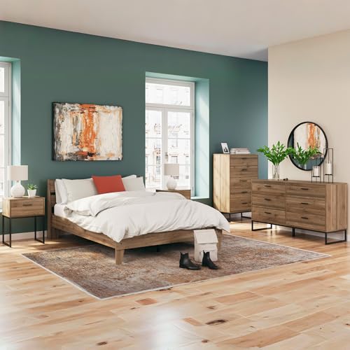 Deanlow Mid Century Modern Queen Platform Bed