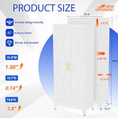 74.8" Tall Kitchen Pantry Cabinet