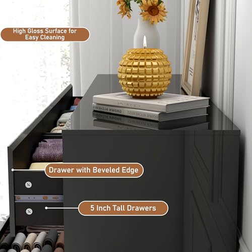 Black Malm Dresser for Bedroom