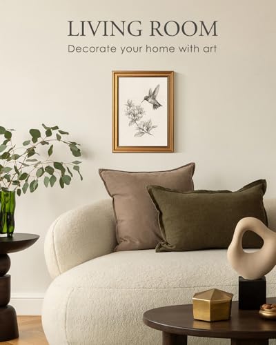 Vintage Gold Framed Wall Art for Living Room