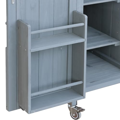 Outdoor Grill Table with Stainless Steel Top