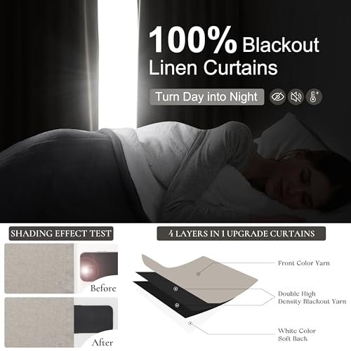 Extra Long Floor to Ceiling Pinch Pleat 108 Inch Curtains for Living Room 2 Panels Set (2 Count)