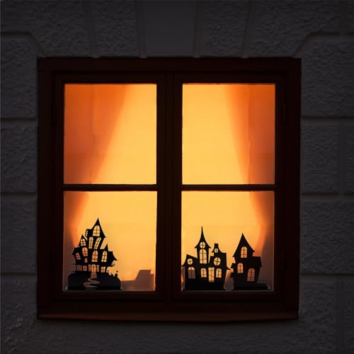 Spooky Halloween House Village Silhouettes