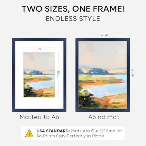 A5 Blue Picture Frame