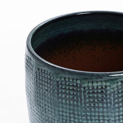 LuxenHome 12" Large Round Ceramic Pots for Plants