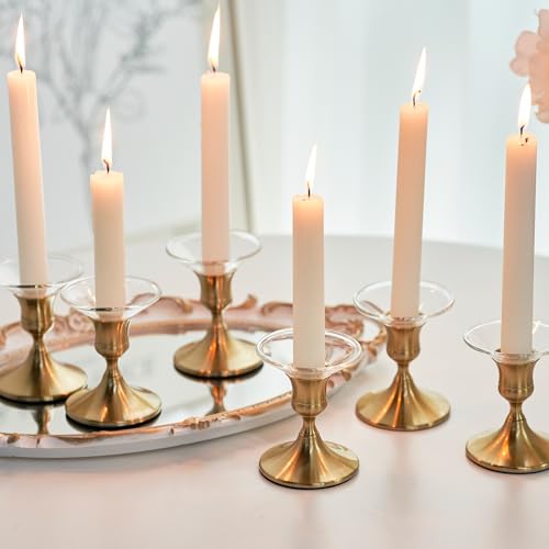 Gold Taper Candle Holder (6 Count)