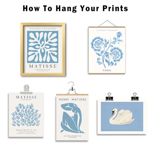 16 PCS Blue Wall Art Decor (16 Count)