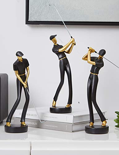Golfer Figurine Statue Golf Sculpture Modern Home Decor 9.4 Inch