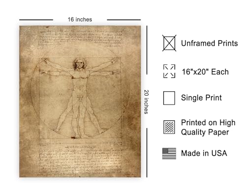 Vintage Leonardo Da Vinci Poster