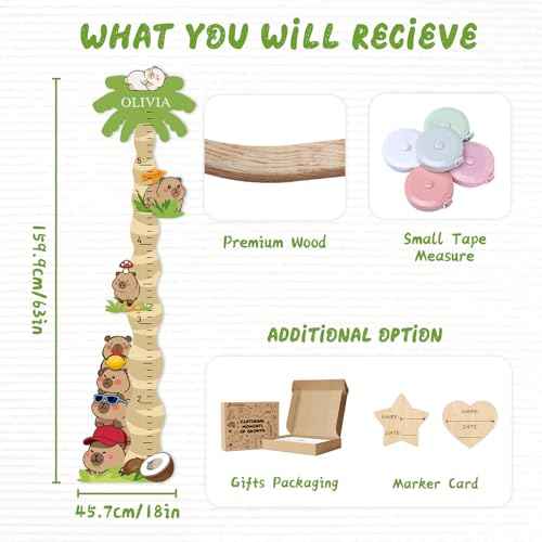 Custom Wood Kids Wall Height Chart