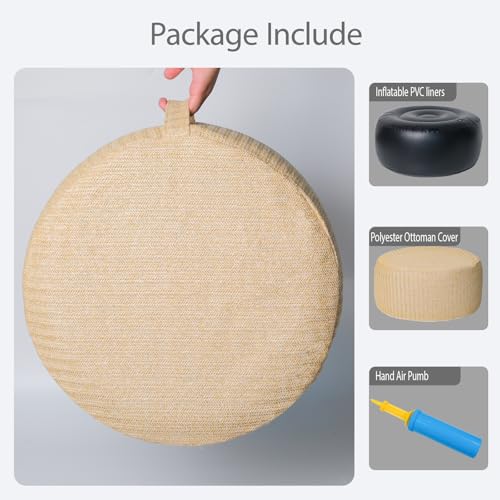 Outdoor Inflatable Ottoman with Air Pump