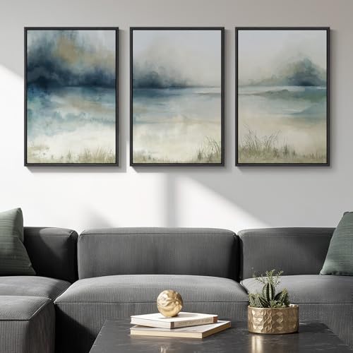 Framed Watercolor Abstract Landscape Wall Art (3 Count)