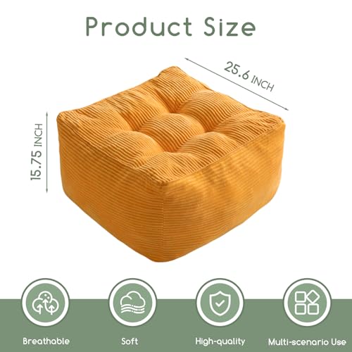 Square Stuffed Pouf Ottoman