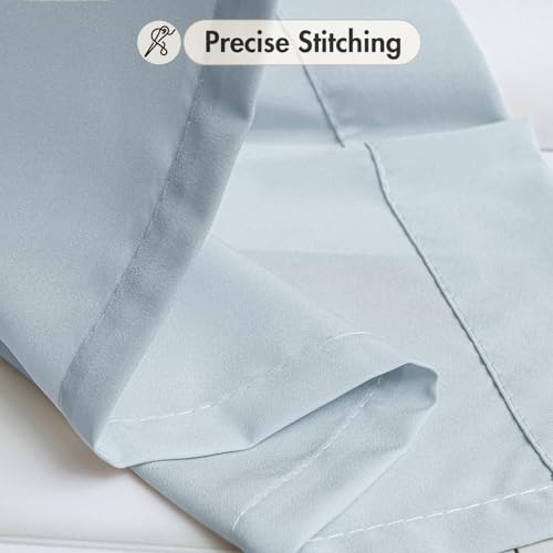 Light Blue Privacy Sheer Curtains 2 Panels 42W x 72L (2 Count)