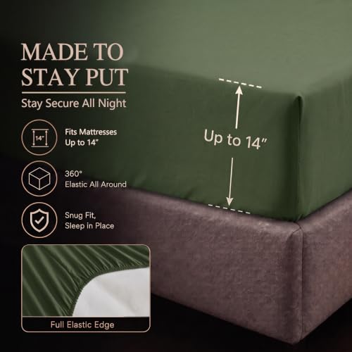 King Size Comforter Set Olive Green
