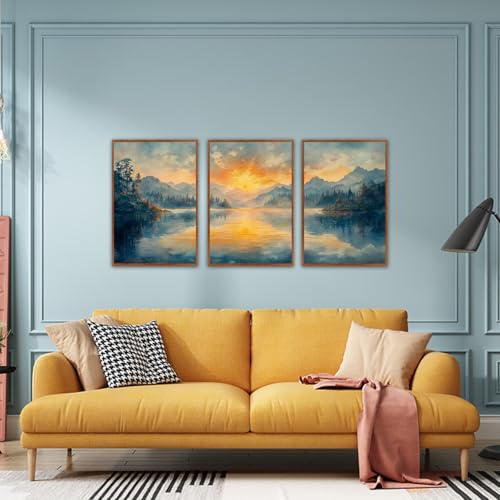 KAlRNE Landscape Wall Art Set of 3 (3 Count)