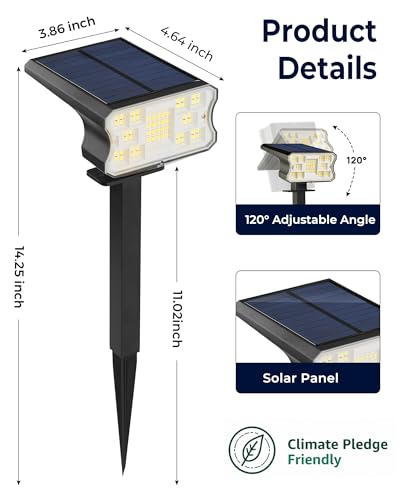 Solar Lights Outdoor Waterproof IP67 (4 Count)