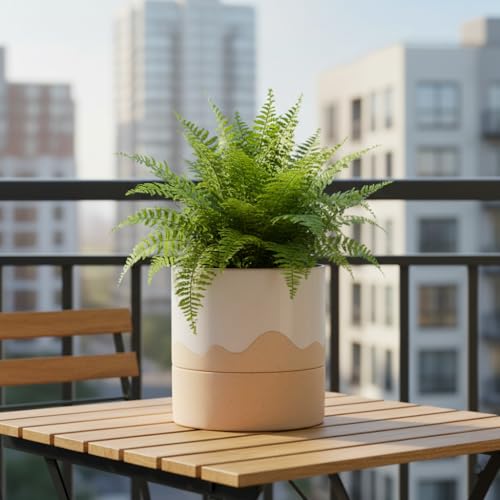 Ceramic Self Watering Plant Pot for Indoor Plants
