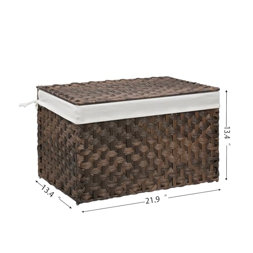 Wicker Storage Basket with Lid