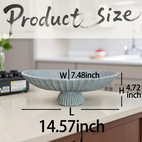 14.5" Large Decorative Long Bowl decor