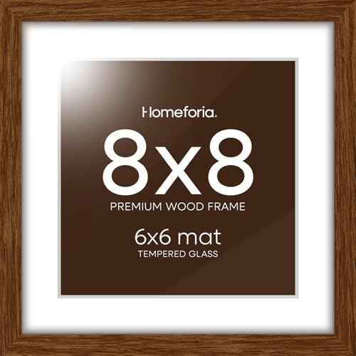 8x8 Brown Oak Picture Frame