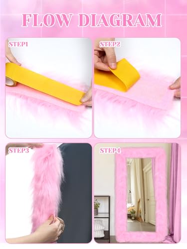 Full Length Mirror Cover 59 x 16 Inch Fluffy Universal