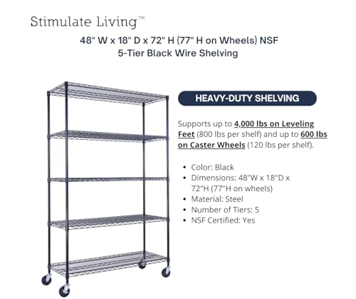 48"x18"x72" PRIME HEAVY DUTY Black 5