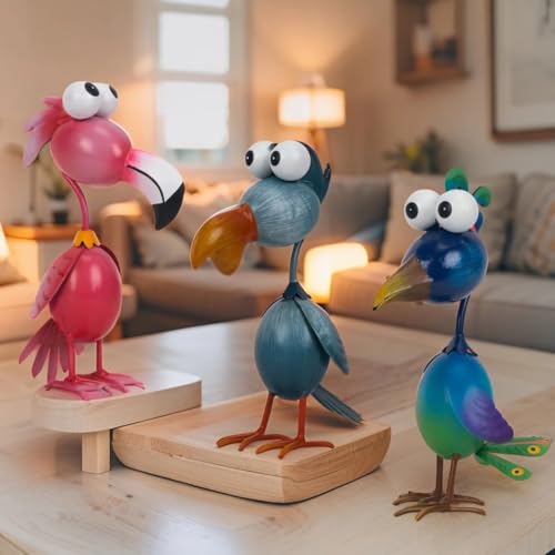 Outdoor Metal Bird Yard (3 Count)