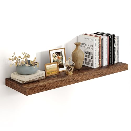 Floating Shelves 35.7" W x 10.3" D Brown Set of 1