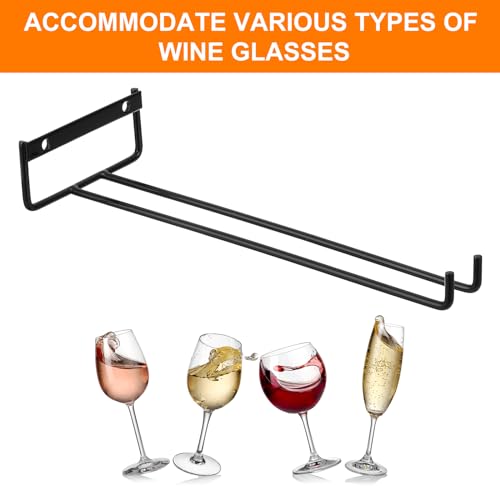 5 Pack Black Iron Wine Glass Rack (5 Count)