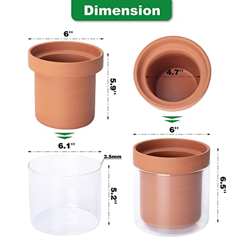 6 Inch Self Watering Planter Pot