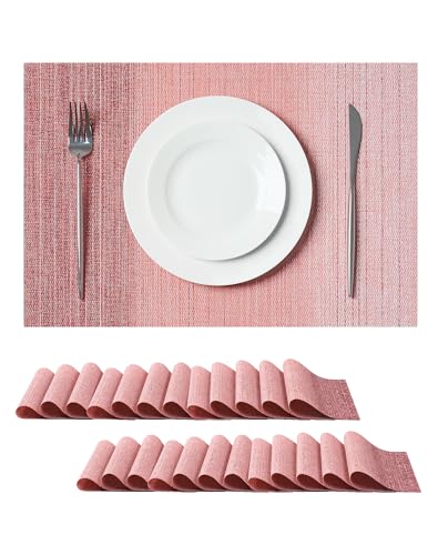 Gradient Pink Woven Placemats Set of 24 (24 Count)